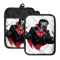 Halloween Evil Vampire Print Pot Holders With Pocket