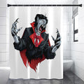 Halloween Evil Vampire Print Premium Shower Curtain