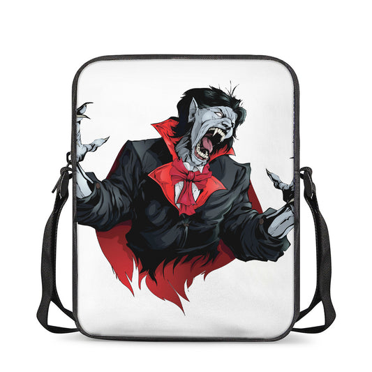 Halloween Evil Vampire Print Rectangular Crossbody Bag