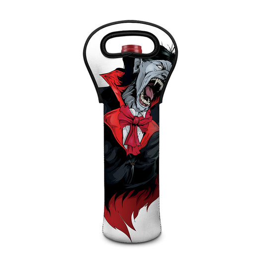 Halloween Evil Vampire Print Single Neoprene Wine Tote