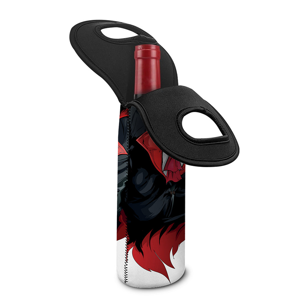Halloween Evil Vampire Print Single Neoprene Wine Tote