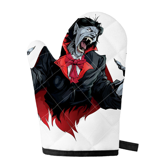 Halloween Evil Vampire Print Single Oven Mitt