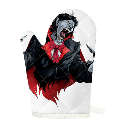 Halloween Evil Vampire Print Single Oven Mitt