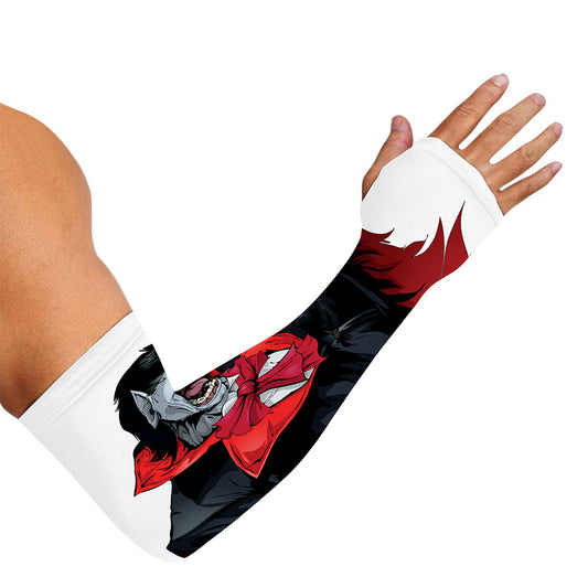 Halloween Evil Vampire Print Sun Protection Arm Sleeves