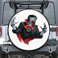 Halloween Evil Vampire Print Tire Cover With Camera Hole