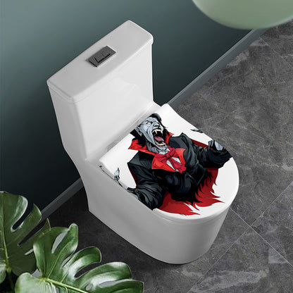 Halloween Evil Vampire Print Toilet Lid Cover