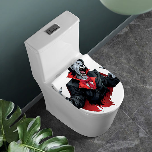 Halloween Evil Vampire Print Toilet Lid Cover