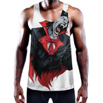Halloween Evil Vampire Print Training Tank Top