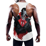 Halloween Evil Vampire Print Training Tank Top