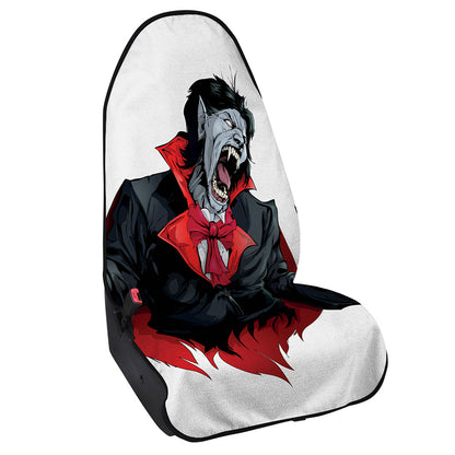 Halloween Evil Vampire Print Waterproof Car Seat Cover