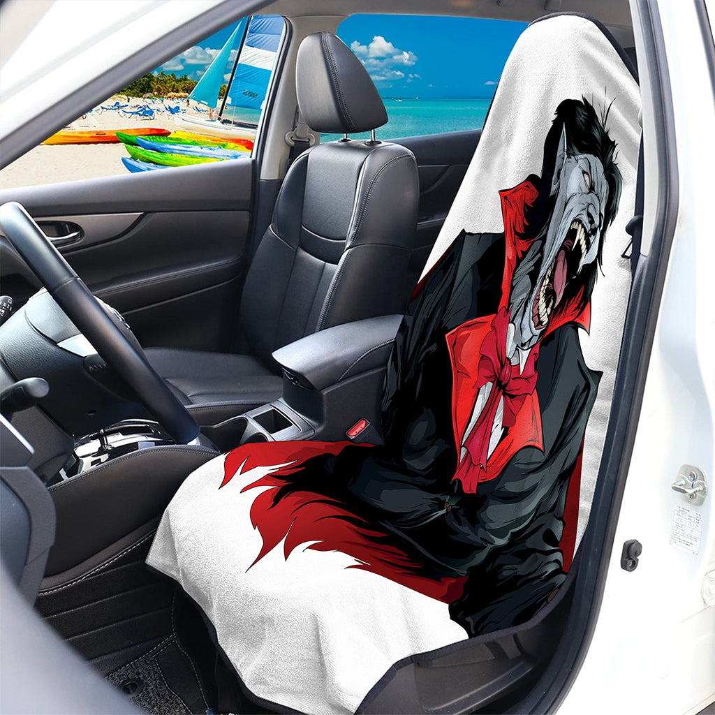 Halloween Evil Vampire Print Waterproof Car Seat Cover