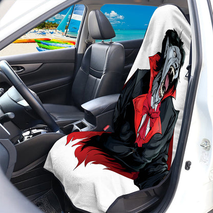 Halloween Evil Vampire Print Waterproof Car Seat Cover