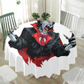 Halloween Evil Vampire Print Waterproof Round Tablecloth