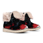 Halloween Evil Vampire Print Winter Boots