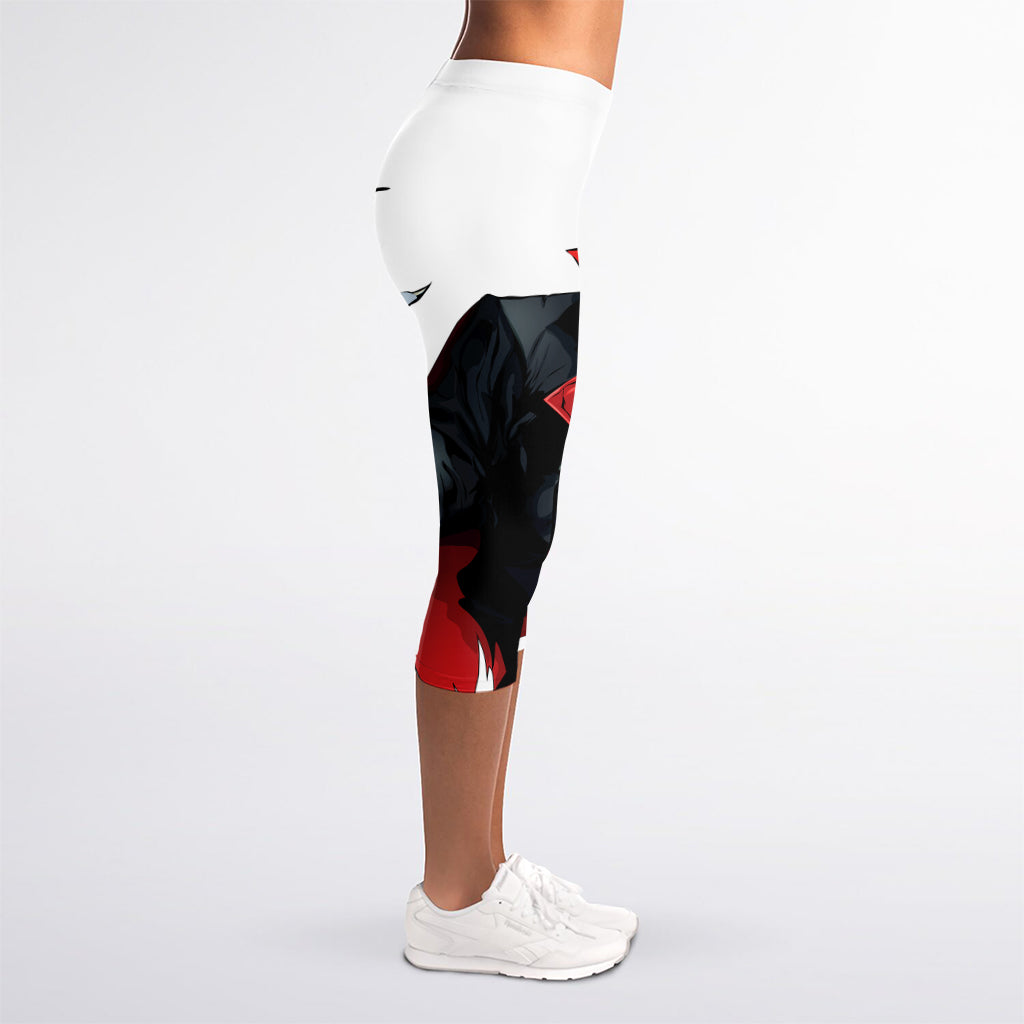 Halloween Evil Vampire Print Women's Capri Leggings