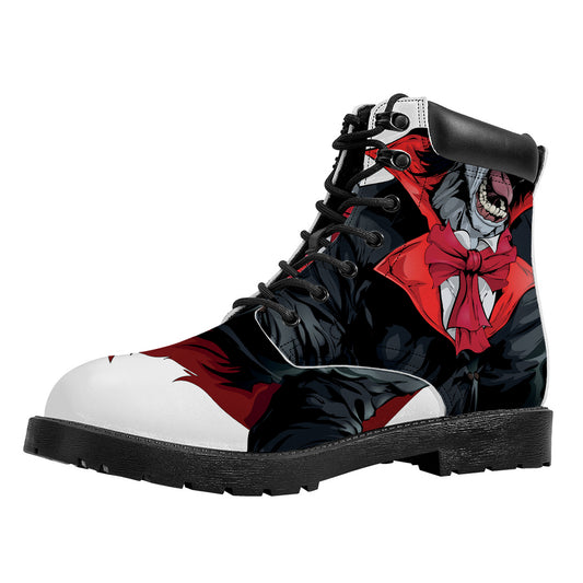 Halloween Evil Vampire Print Work Boots