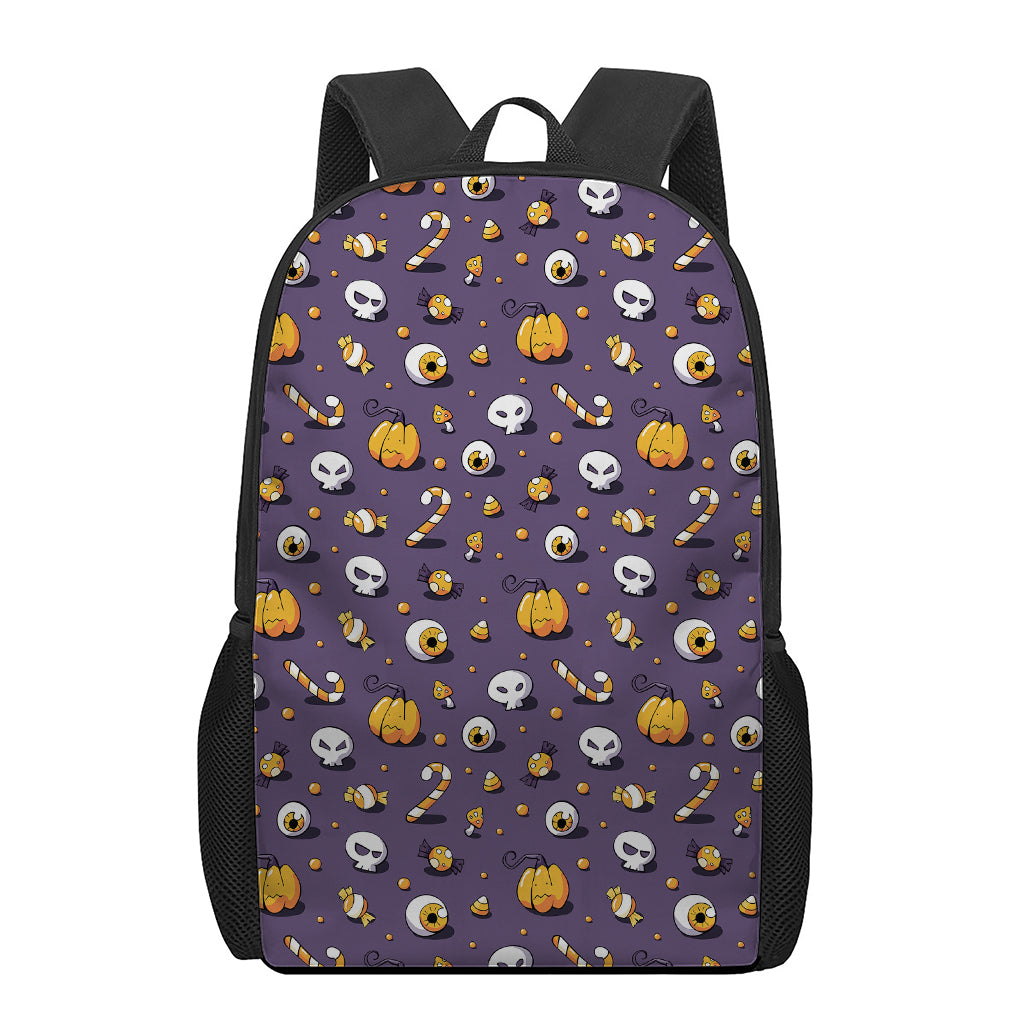 Halloween Eyeball Pattern Print 17 Inch Backpack