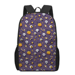 Halloween Eyeball Pattern Print 17 Inch Backpack