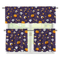 Halloween Eyeball Pattern Print 3 Piece Kitchen Curtains
