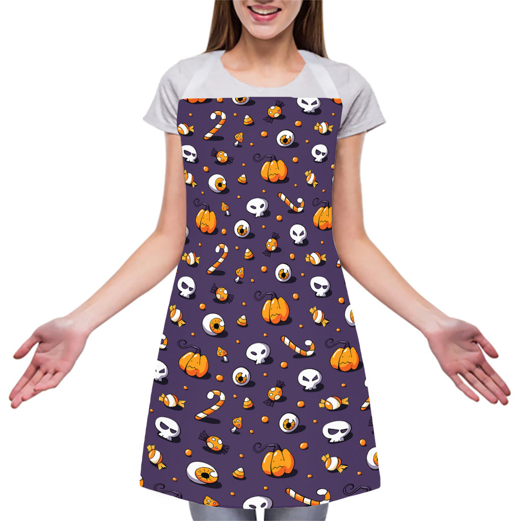 Halloween Eyeball Pattern Print Adjustable Apron