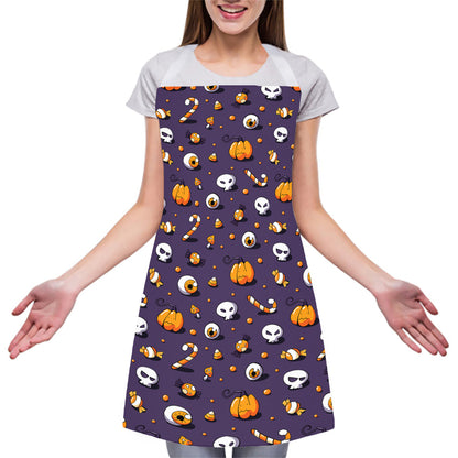 Halloween Eyeball Pattern Print Adjustable Apron