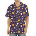 Halloween Eyeball Pattern Print Aloha Shirt