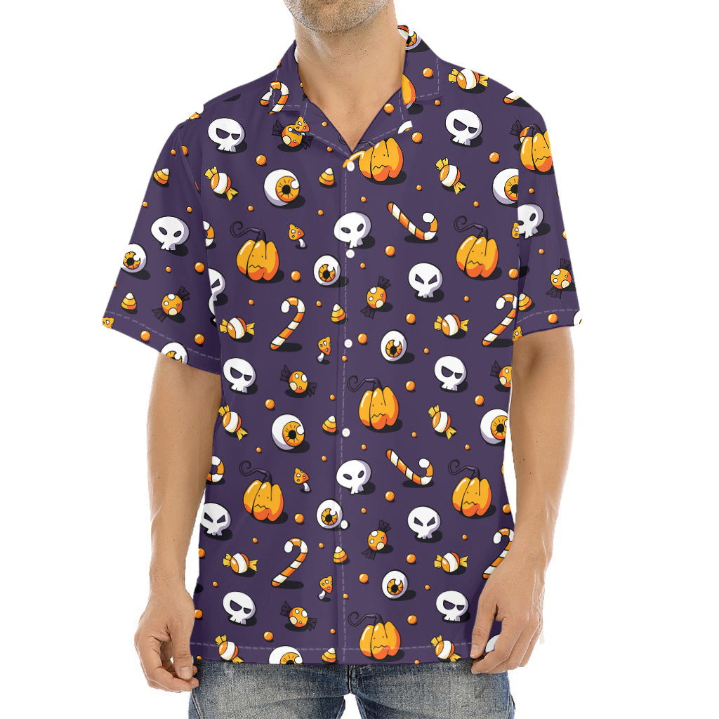 Halloween Eyeball Pattern Print Aloha Shirt
