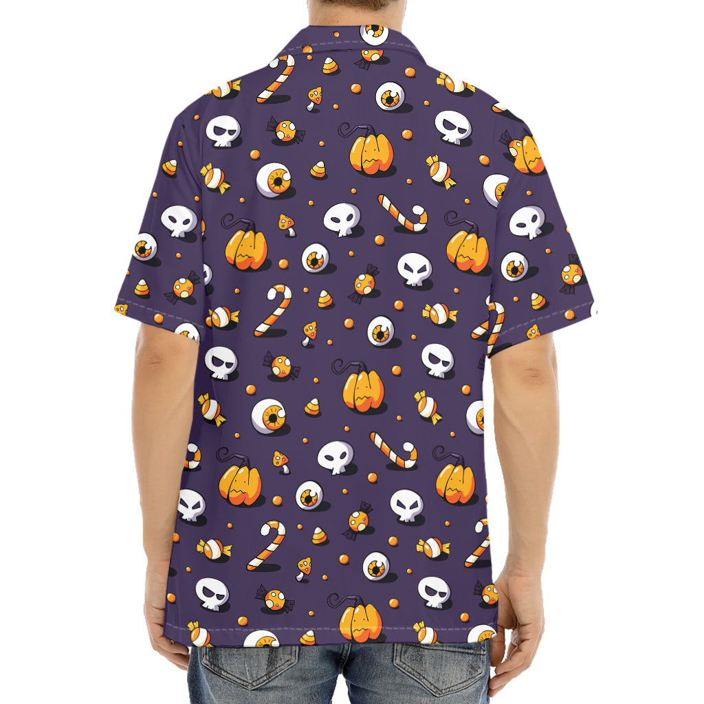 Halloween Eyeball Pattern Print Aloha Shirt