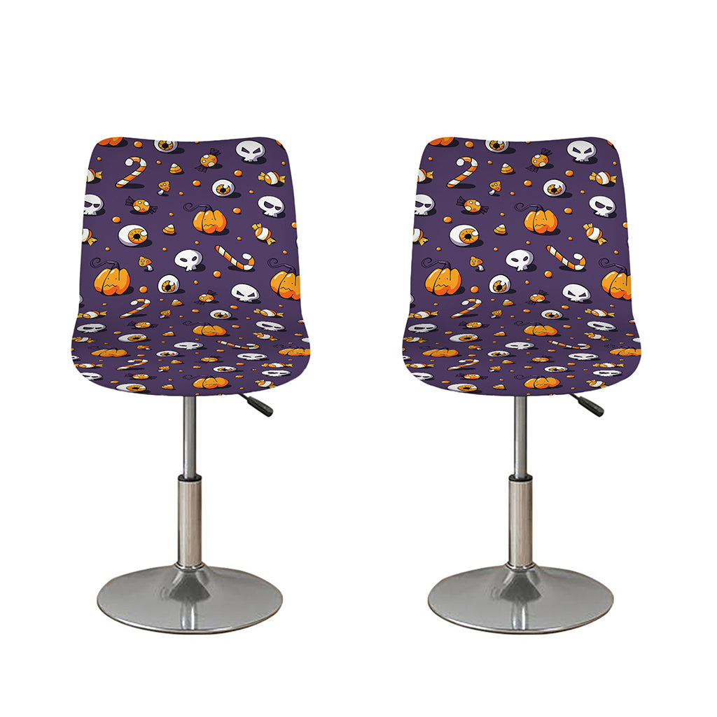 Halloween Eyeball Pattern Print Bar Stool Covers