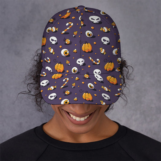 Halloween Eyeball Pattern Print Baseball Cap