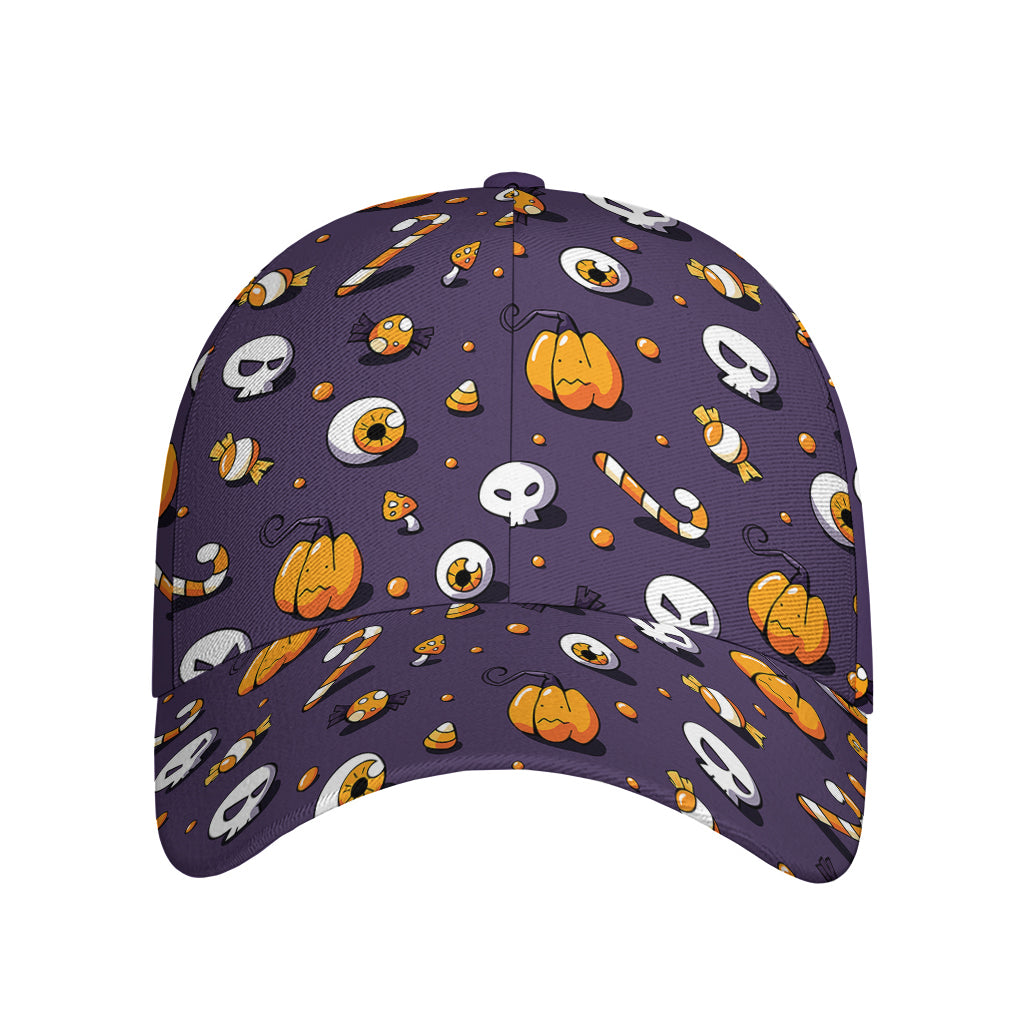 Halloween Eyeball Pattern Print Baseball Cap