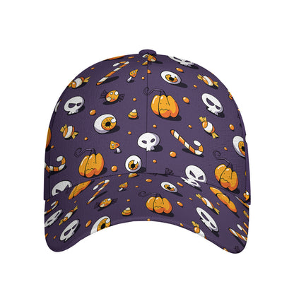Halloween Eyeball Pattern Print Baseball Cap