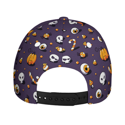 Halloween Eyeball Pattern Print Baseball Cap