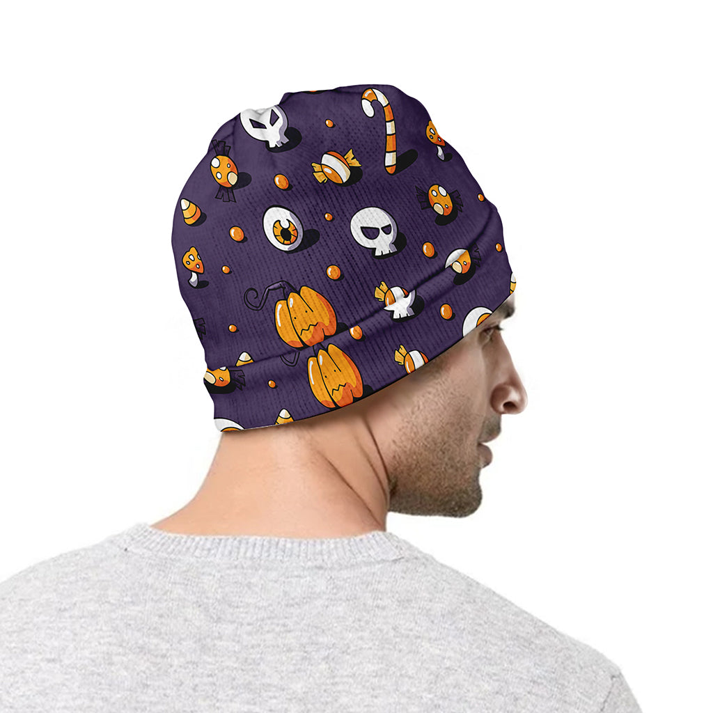 Halloween Eyeball Pattern Print Beanie