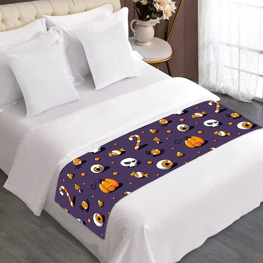 Halloween Eyeball Pattern Print Bed Runner