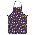 Halloween Eyeball Pattern Print Bib Apron With Pocket