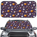 Halloween Eyeball Pattern Print Car Windshield Sun Shade