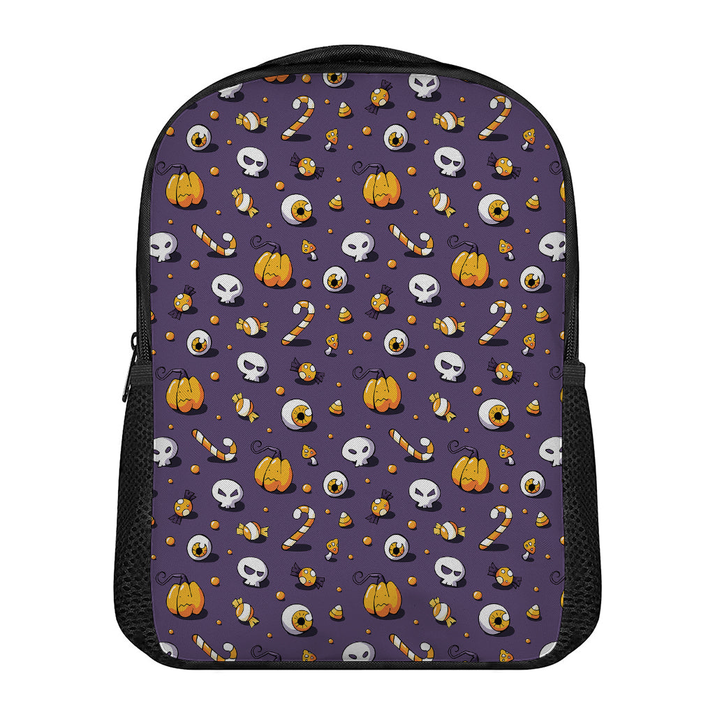 Halloween Eyeball Pattern Print Casual Backpack