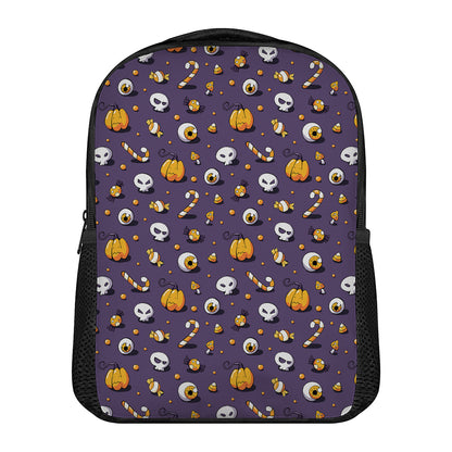 Halloween Eyeball Pattern Print Casual Backpack