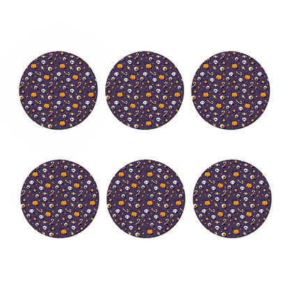 Halloween Eyeball Pattern Print Coaster Set