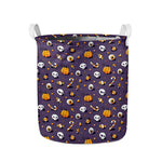 Halloween Eyeball Pattern Print Collapsible Laundry Basket