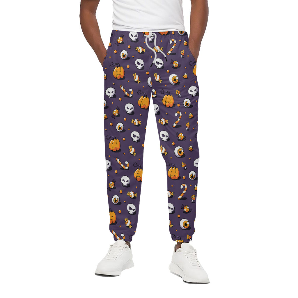 Halloween Eyeball Pattern Print Cotton Pants