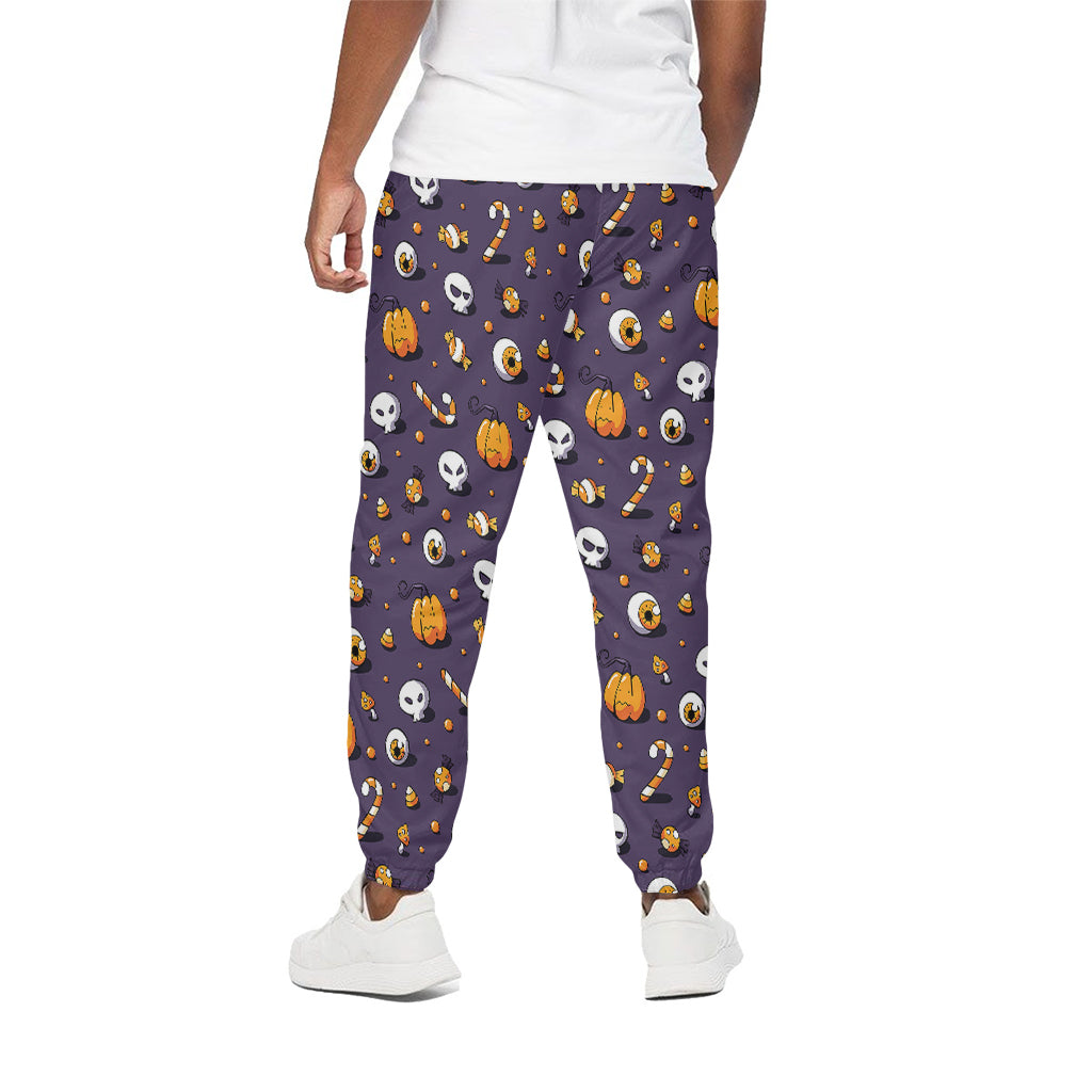 Halloween Eyeball Pattern Print Cotton Pants