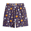 Halloween Eyeball Pattern Print Cotton Shorts