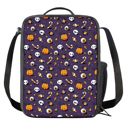 Halloween Eyeball Pattern Print Crossbody Lunch Bag