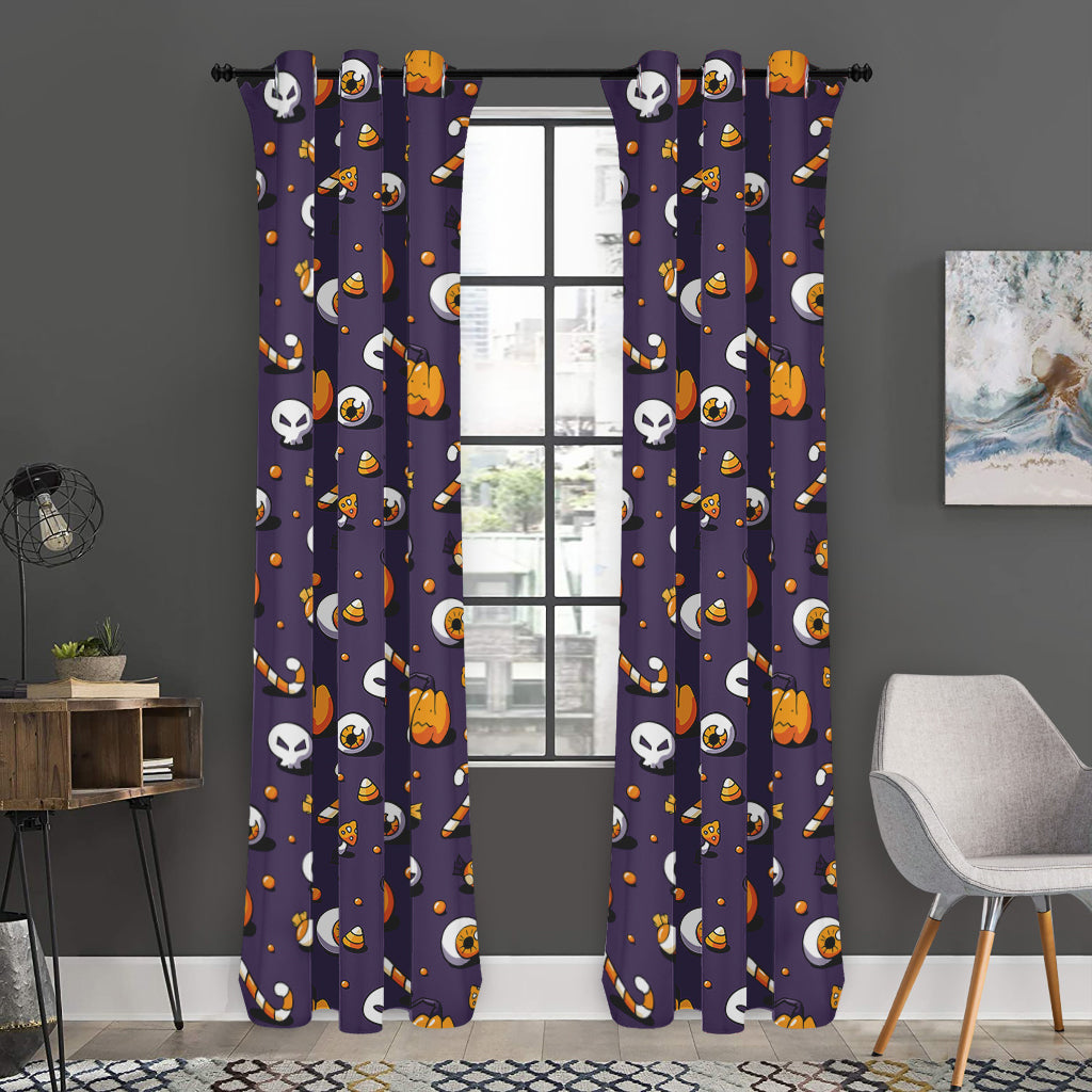 Halloween Eyeball Pattern Print Curtain