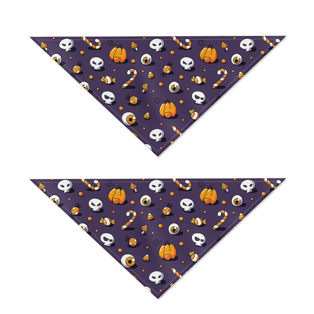 Halloween Eyeball Pattern Print Dog Bandana