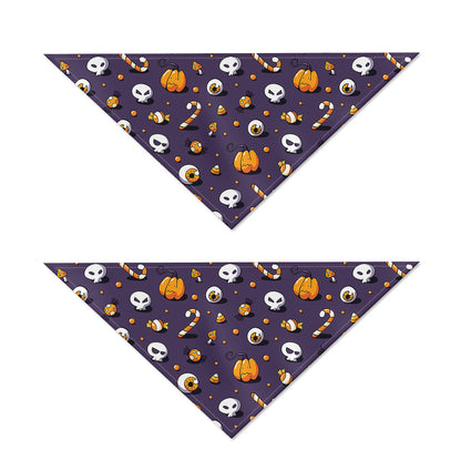 Halloween Eyeball Pattern Print Dog Bandana