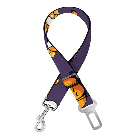 Halloween Eyeball Pattern Print Dog Seat Belt
