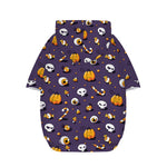 Halloween Eyeball Pattern Print Dog Zip Up Hoodie